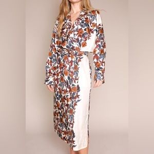 Rachel comey toga dress brown floral